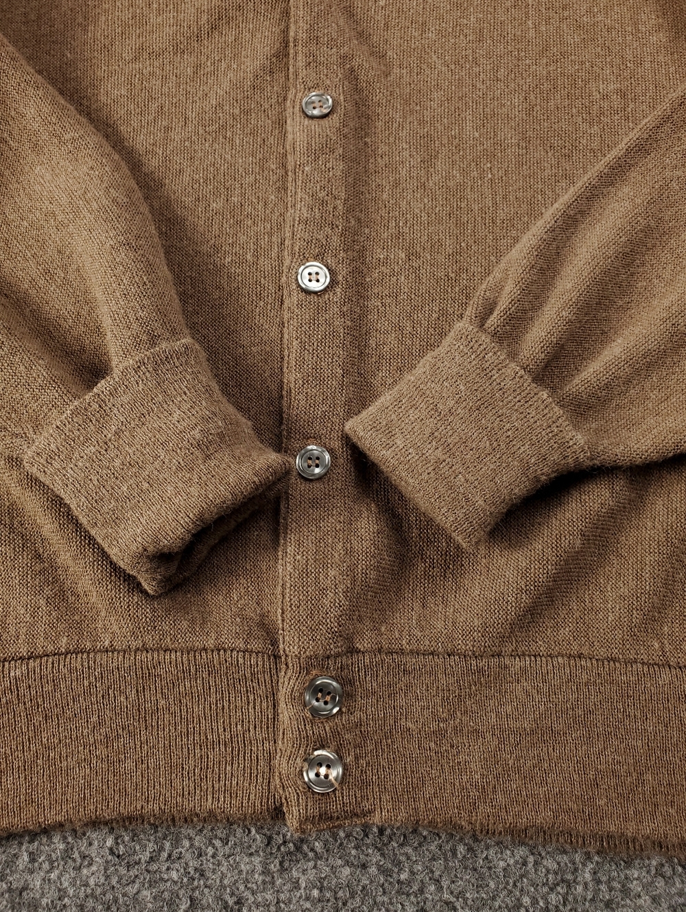 Vintage 80s 90s Steeplechase Cardigan Sweater Button Up Kurt Cobain Grunge Brown - Picture 5 of 7